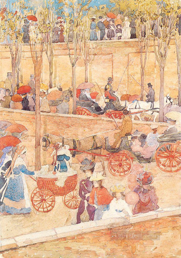 Afternoon Pincian Hill Maurice Prendergast watercolor Oil Paintings